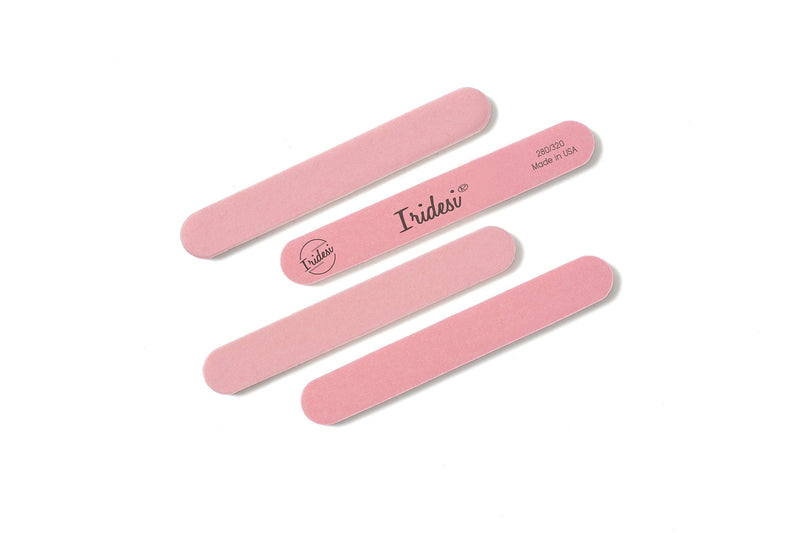 Iridesi Mini Nail Files Pink 3.5 Inches Long By 1/2 Inch Wide Emery Boards 280/320 Grit 12 Fingernail Filers Per Pack 12 Pack - BeesActive Australia