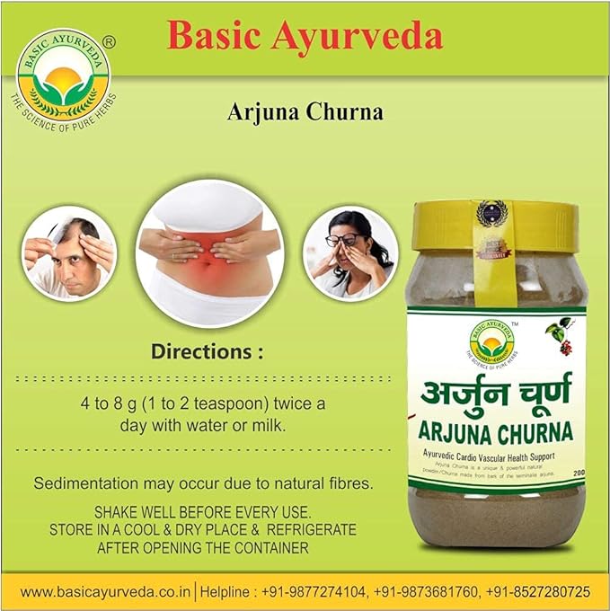 Basic Ayurveda Arjuna Churna (200 Gram) - BeesActive Australia
