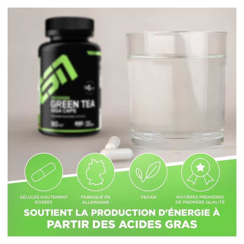 ESN Green Tea Giga Caps - When consuming Green Tea in Connection with Exercise, enzymes are Activated - 90 Capsules - BeesActive Australia