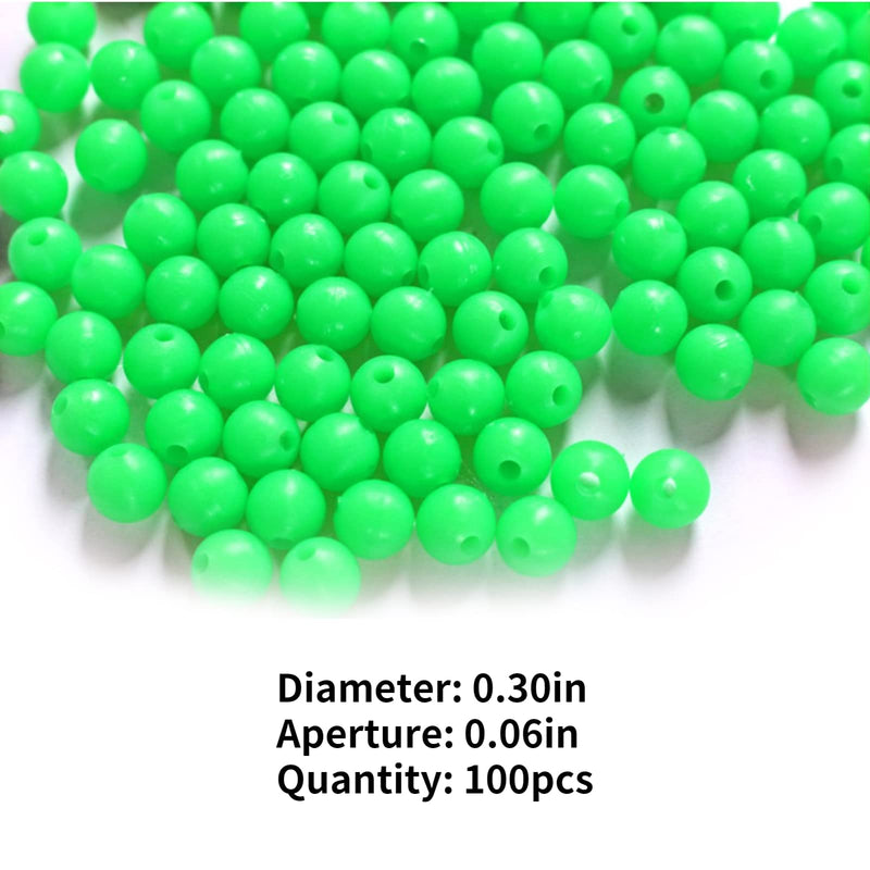 Fishing Beads 8mm Glow in The Dark Beads 100 pcs Catfish rig Brads Super Bait Cut Plug Fishing Accessories Saltwater - BeesActive Australia