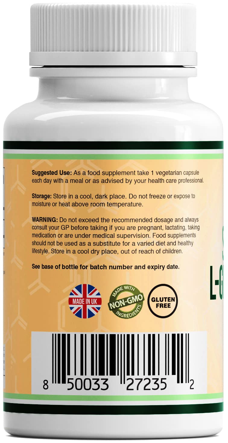 Double Wood Glutathione Supplement | 90 S-Acetyl L-Glutathione Capsules - 100mg per Serving | L Glutathione Antioxidant Supplement | Non-GMO & Gluten Free 90 Capsules - BeesActive Australia