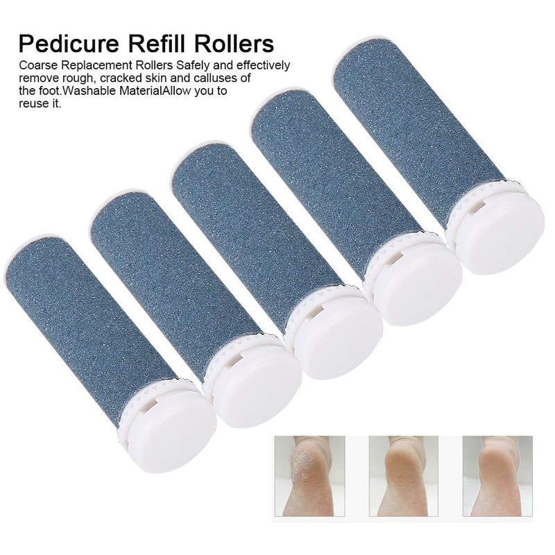 Extra Coarse 5 Refill Rollers for Electric Callus Remover, Foot Care Pedicure File Tools, Washable Coarse Replacement Rollers - BeesActive Australia