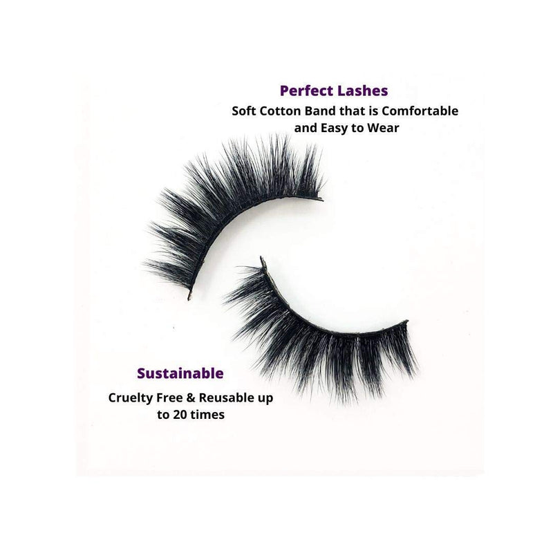 Colourlit It Factor Faux Mink Eyelashes - Professional 3D False Lashes - Handmade Cruelty Free Long Fake Eyelashes - Dramatic Natural Look Lashes - Confident - BeesActive Australia