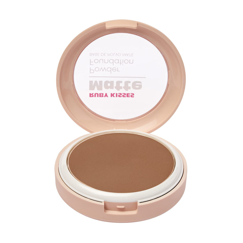 Ruby Kisses Never Touch Up Matte Finish Powder Foundation 0.35oz - (Chestnut) Chestnut - BeesActive Australia