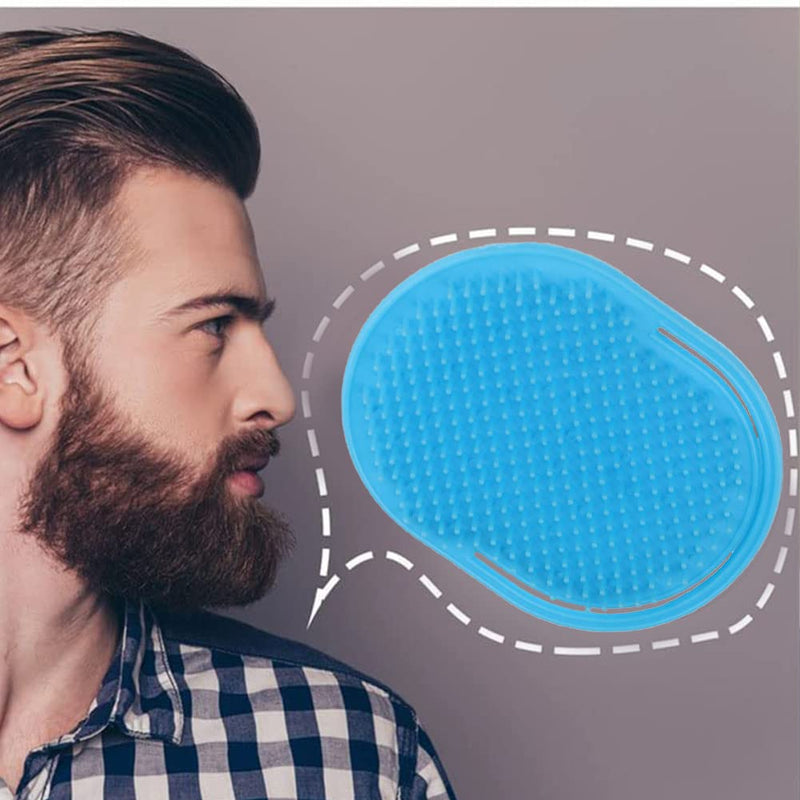 6 Pack Hand Pocket Comb Scalp Massager Portable Soft Pocket Men Black Brush Accessories for Home Travel Office(Blue) - BeesActive Australia