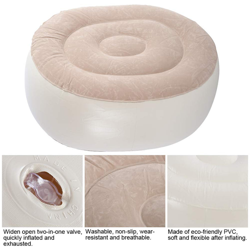 Inflatable Foot Stool PVC Air Inflatable Stool Ottoman Chair for Dorm or Outdoor Camping or Sports - BeesActive Australia