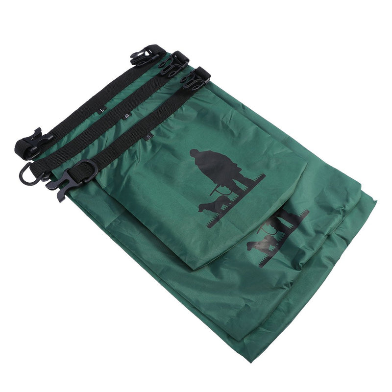 [AUSTRALIA] - leorx 1.5L+2.5L+3.5L Waterproof Dry Bag Storage Pouch Bag for Camping (Army Green) 