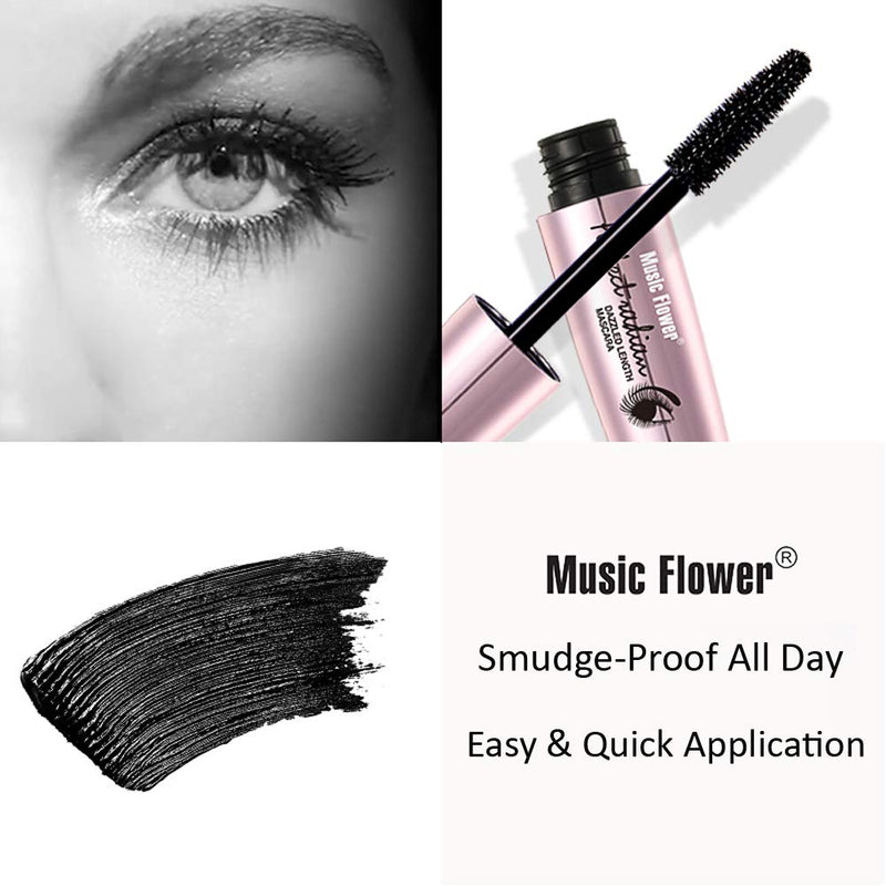 Music Flower Mascara Black Lengthening Thick Curling Eye Makeup Long lasting Smudge-proof Eyelash - BeesActive Australia