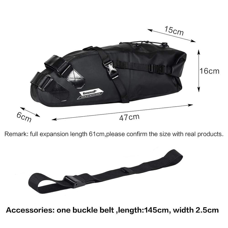 Waterproof Bicycle Saddle Bag Bike Bag Under seat Bag Rainproof Mountain Road Bike Seat Bag Bicycle Bag Professional Cycling Accessories Black 10L - BeesActive Australia