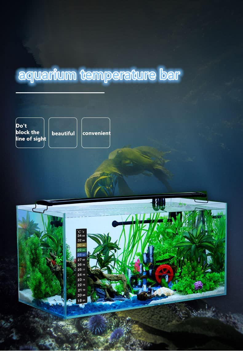 Aquarium Thermometer Sticker Fish Tank Temperature Sticker Brewing Thermometer Strip Adhesive Thermometer Sticker,10PCS for Sticking on Fish Tank/Wine/Beer/Kombucha Jars Bottles - BeesActive Australia