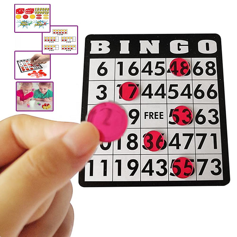 Dacefloy Magnetic Bingo Wand with 100 Metal Ringed Chips for Counting School/Game Chips Plastic Markers Orange - BeesActive Australia