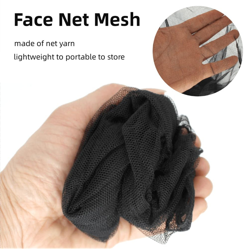 2PCS Midge Head Net with Storage Bag Face Net Mesh Nylon Mosquito Head Net for Outdoor Hiking Camping Climbing Fishing and Walking - BeesActive Australia