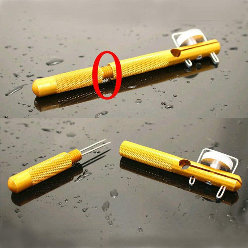 Dofover Aluminum Alloy Manual Fishing Hook Tier Double-Headed Needle Knots Tie Fishing Line Knotter Fishhook Tie Device Fly Tying Tool 2 PACK - BeesActive Australia