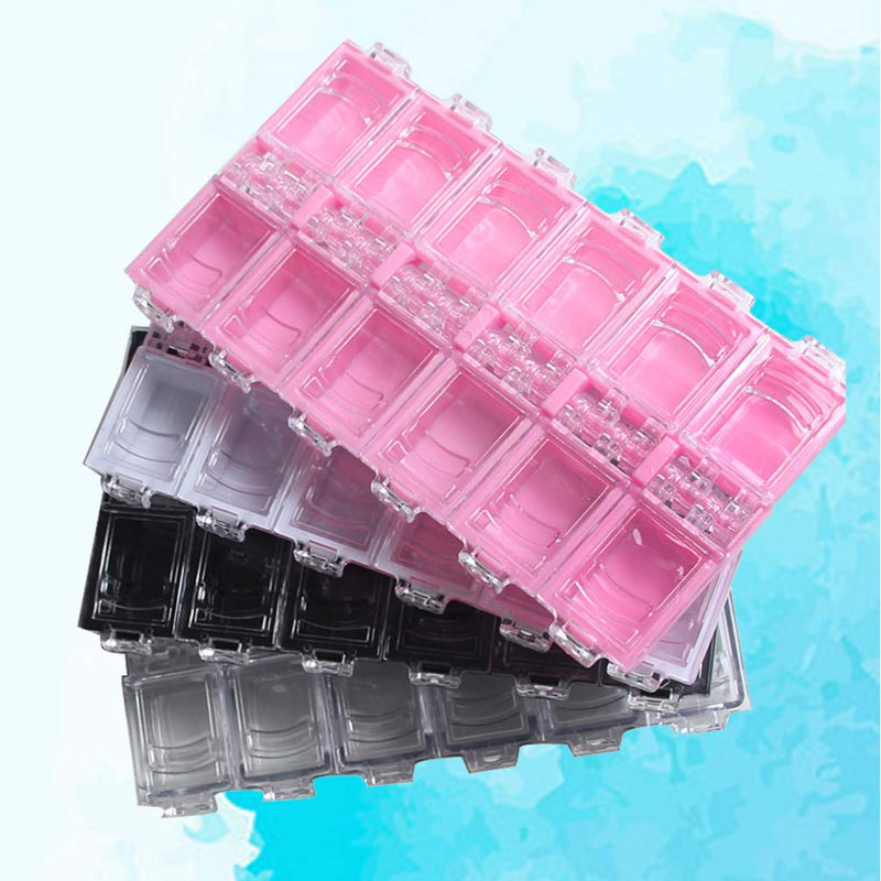 Healifty 4pcs/Pack Nail Art Supply Organizer Solid Plastic Nail Art Storage Organizer Case for Nail Tips - BeesActive Australia