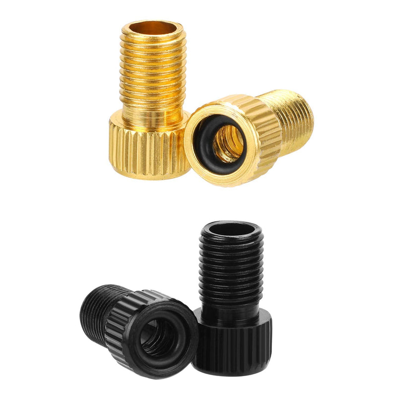 QKURT 4pcs Presta to Schrader Bike Valve Adaptor, Aluminum Alloy Adapter Converter Bicycle Valve - BeesActive Australia