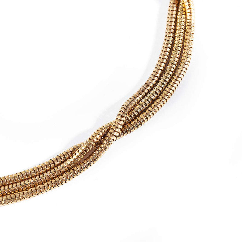 Aetorgc Punk Layered Necklace Snake Chain Necklaces Jewelry for Women and Girls (Gold) Gold - BeesActive Australia