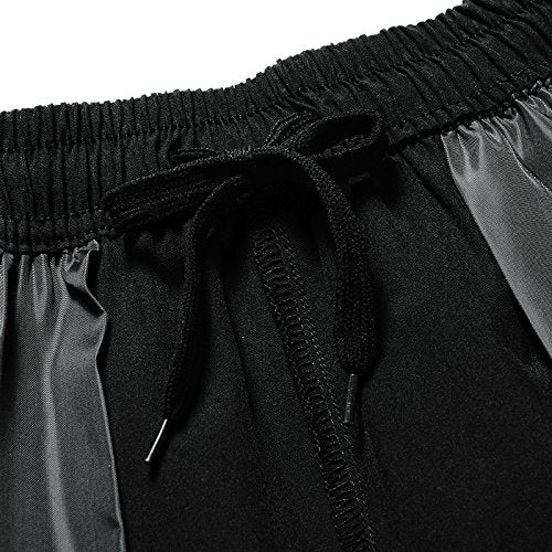 [AUSTRALIA] - JINSHI Men's Outdoor Quick Dry Lightweight Sports Shorts Zipper Pockets 02black Medium 