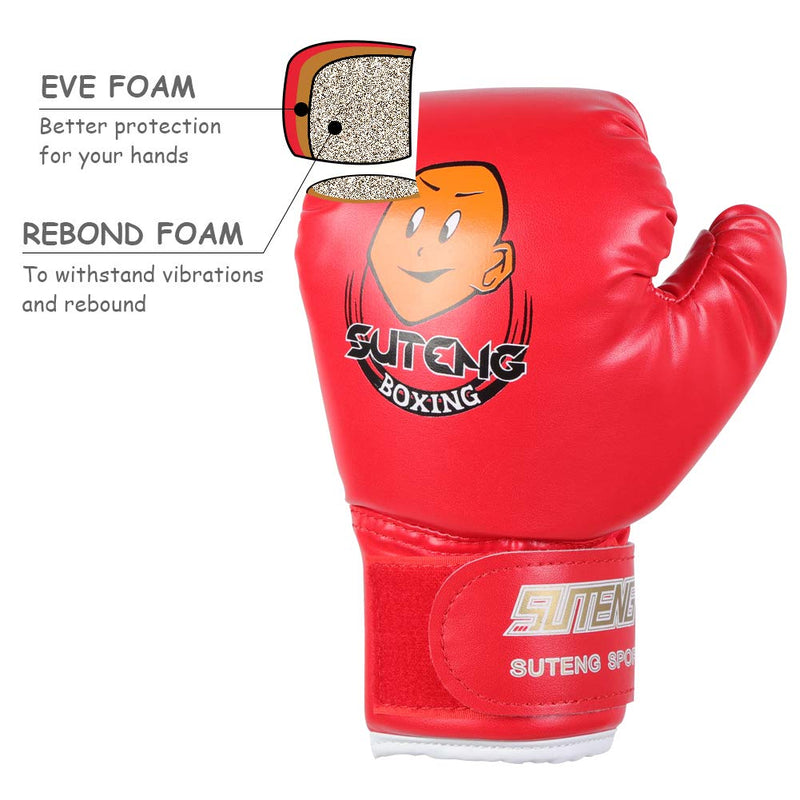 [AUSTRALIA] - VGEBY Kids Boxing Gloves,Youth Sparring Punching Training Sparring Boxing Gloves for Age 3-12 Years (Color : Red) 