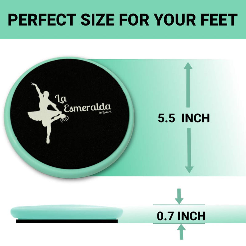 La Esmeralda Ballet Turning Board for Dancers, ice Skaters, Gymnasts etc Helps Improve Turns, Balance, Spotting, Stability and Much More. Made with Thick EVA Foam. Turquoise with gift box but without carry bag. - BeesActive Australia