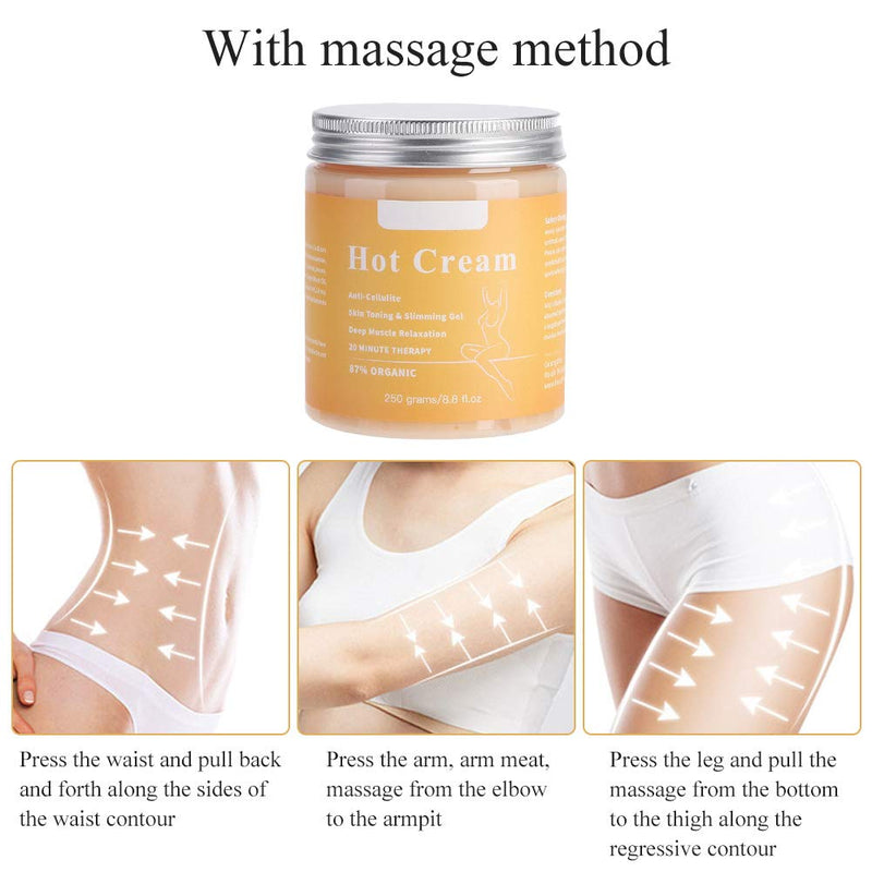 Hurrise Hot Massage Cream, Hot Cream Cellulite Oil, Body Massage Gel Fat Beauty/Beautymisc Cellulite Cream For Thighs, Legs, For Creams Abdomen, Arms And Buttocks - BeesActive Australia