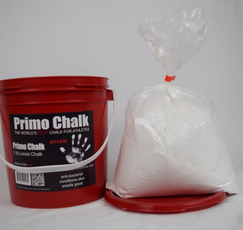 Primo Chalk Stop ruining Your Hands 1lb Bucket, The Way Climbing and Lifting Chalk Should be. Switch to Primo Gym Chalk and Experience The Difference for Yourself. - BeesActive Australia