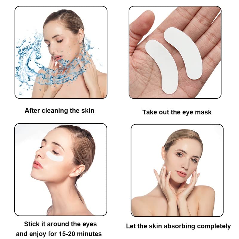 Eye Gel Pads, 60 Pairs Eyelash Extension Pads Lints Free, Facials, Under Eye Gel Pads For Pro Salon and Individual Eyelash Extension - BeesActive Australia