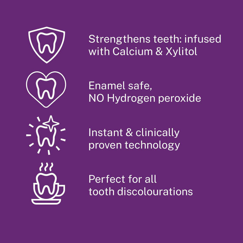 iWhite Superior Teeth Whitening Kit - Instantly Whitens, Strengthens & Restores Enamel - 10 Prefilled Trays Infused with Calcium and Xylitol for Tooth Whitening - Peroxide Free & Safe for Enamel - BeesActive Australia