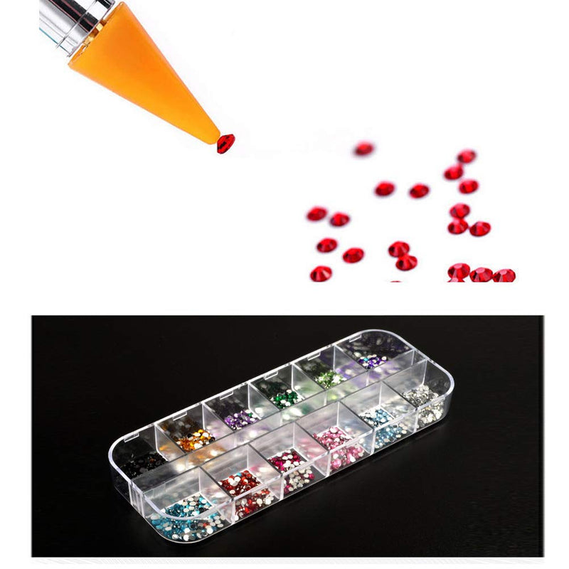 Pimoys 3940pcs Flat Back Gems Rhinestones for Nails,Nail Jewels Crystals Clear Rhinestones and Art Rhinestones with Pick Up Tweezer and Rhinestone Picker Dotting Pen for Nails/Face/Craft - BeesActive Australia