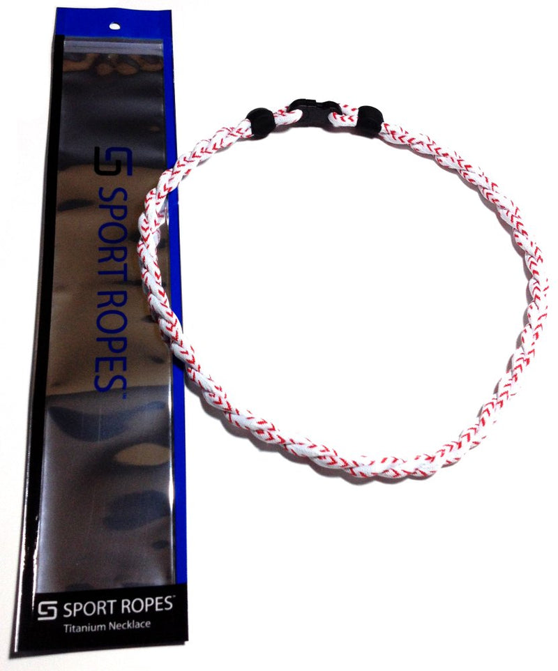 Sport Ropes 2 Rope Titanium Necklace - Choose from Multiple Colors and Sizes Baseball 18" - BeesActive Australia