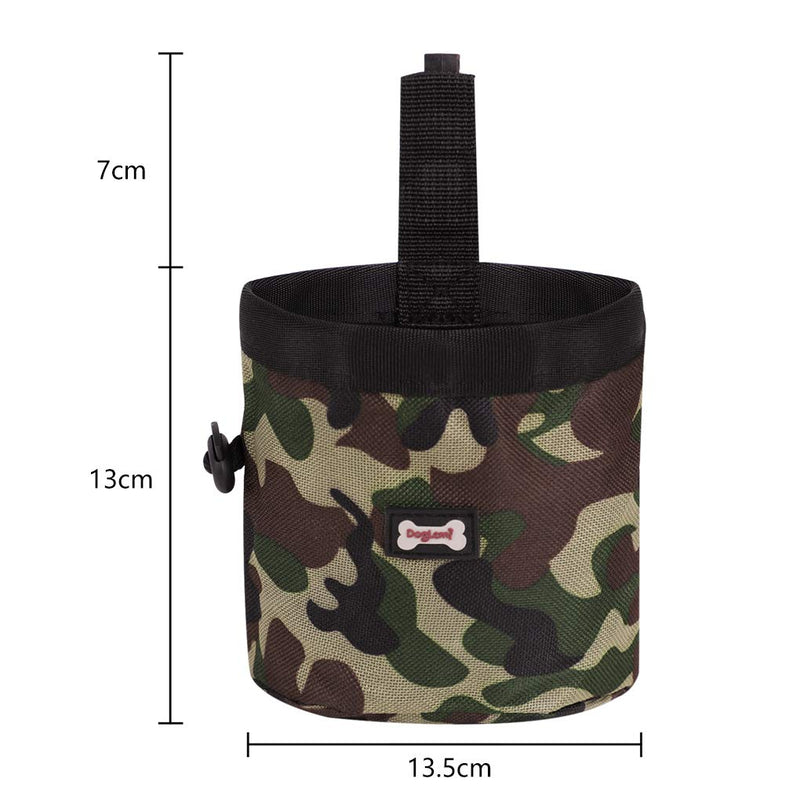 Dog Treat Pouch for Training Dog Puppy Waist Bag Built-in Poop Bag Dispenser Pet Toys Kibble Snack Storage Carrier Holder Drawstring Dog Treat Tote Reward Pocket Bait Bag with Clip Waist Belt Green - BeesActive Australia