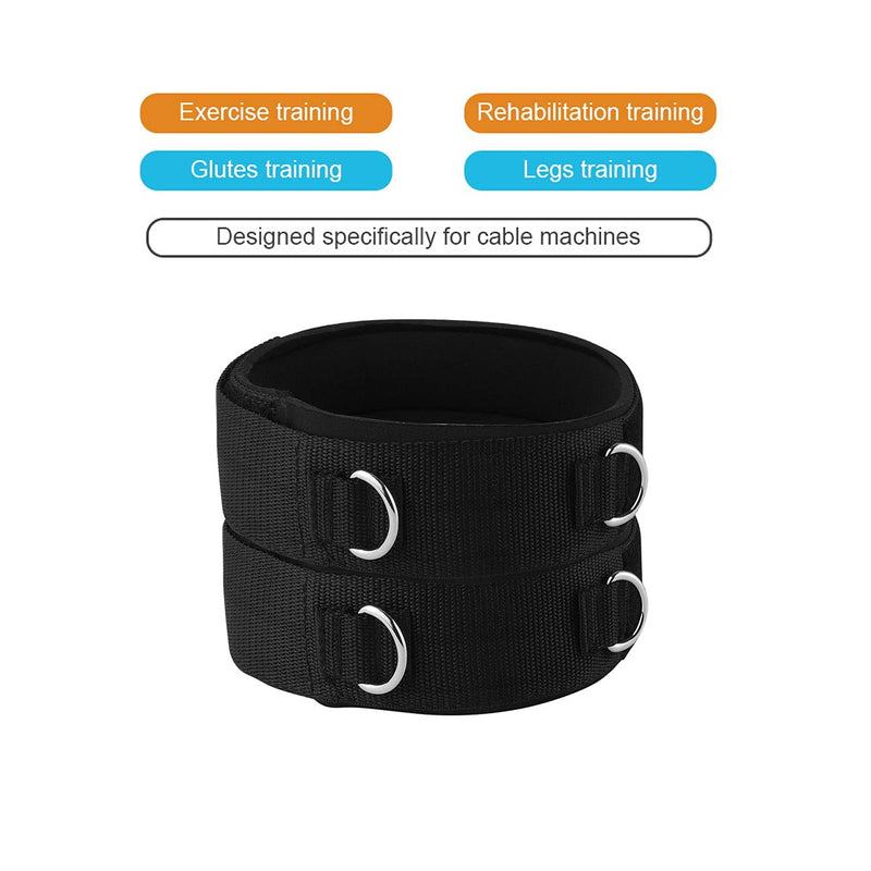 Vishusju 1 Pair Thigh Strap Neoprene Padded Fitness Legs Cuff Adjustable Strength Training Accessories Speed Exercise for Taekwondo Football Running - BeesActive Australia