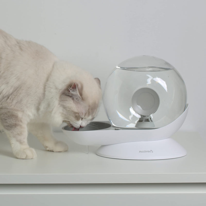 McLovin's Dog/Cat Water Dispenser | Auto Cat Feeder Water Dispenser | Cat Water Bowl with Carbon Filter | Large Capacity | 7 Days Water Supply | Automatic Cat Feeders | Gravity Waterer for Dogs Pets Gray - BeesActive Australia