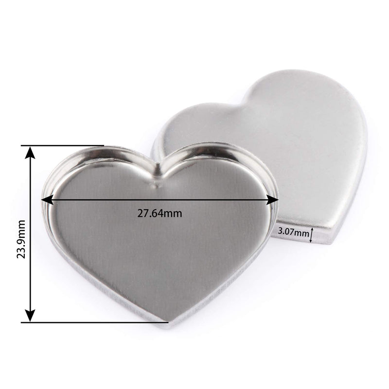 Allwon 56 Pack Empty Heart Shape Metal Pans for Eyeshadow Palette Magnetic Makeup Palette - BeesActive Australia