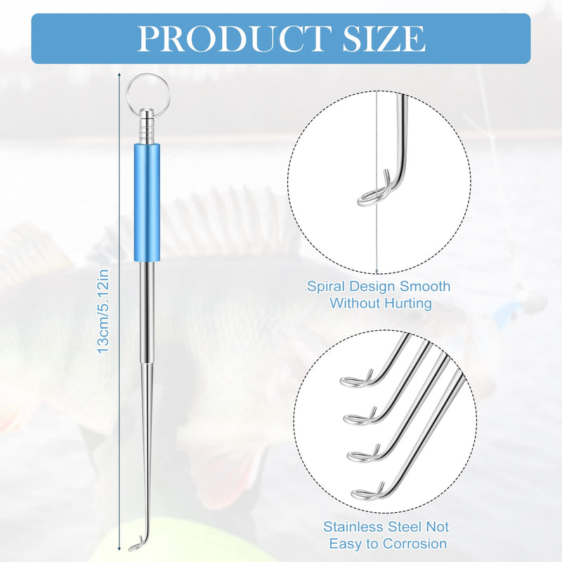 4 Pieces Fishing Hook Remover Tool, Fishing Hook Quick Removal Device with Zinger Retractor, Fish Hook Disconnect Device Closed Loop Extractor Security Extractor Fish Hook Removal Tool for Fishing - BeesActive Australia
