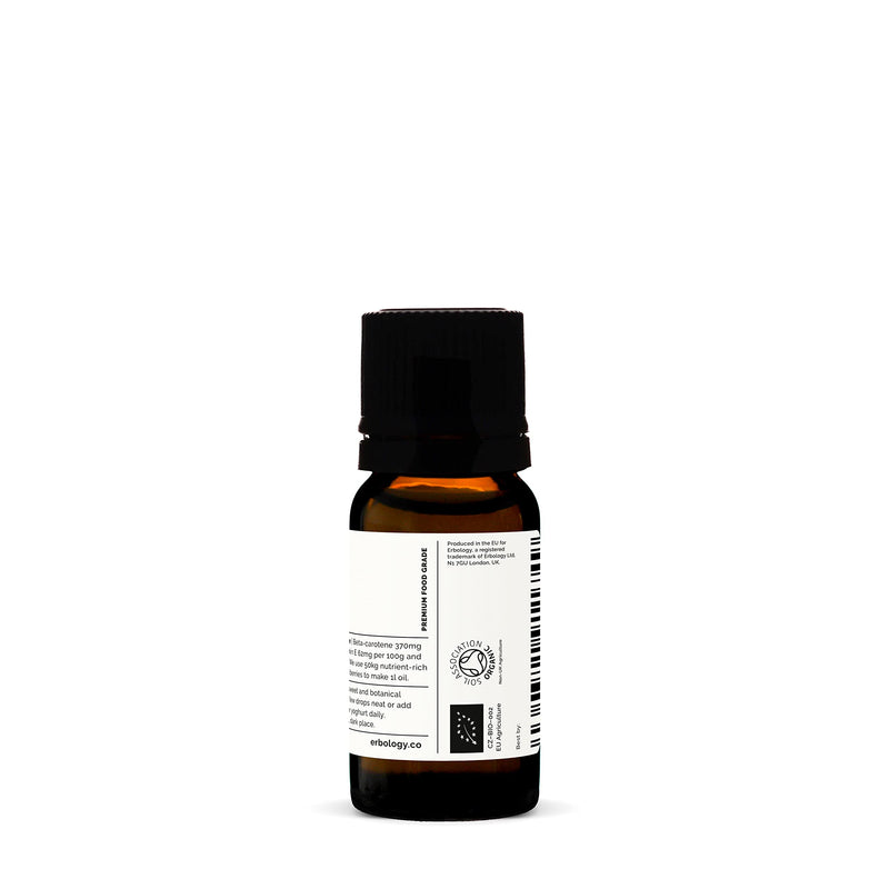100% Organic Sea Buckthorn Oil 10ml - Cold-Pressed 50:1 - Premium Quality - Rich in Omega-7 and Beta-Carotene - Straight from Farm - Non-GMO - No Additives or Preservatives - Recyclable Glass Bottle - BeesActive Australia