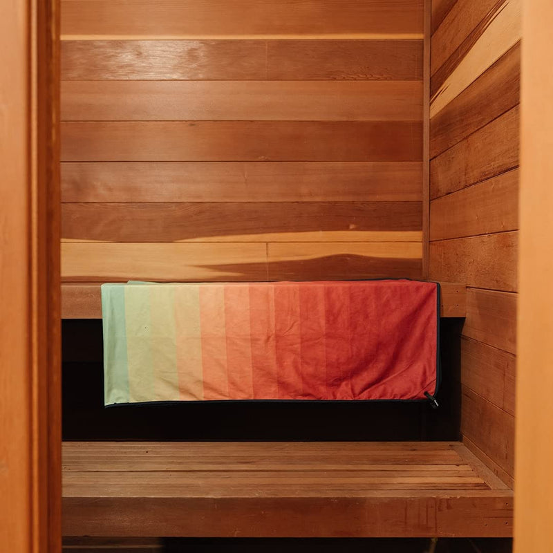 Rumpl Everywhere Towel | Outdoor Quick Dry Towel for Hiking, Camping, Traveling, Beach Trips | 29.5" x 72" | Rainbow Fade - BeesActive Australia