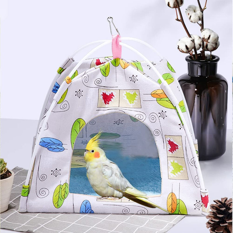 FEimaX Bird Nest House Hanging Hammock Finch Cage, Snuggle Hut Tent for Small Medium Parrots Parakeet Lovebird African Grey Budgies Cockatiels Green S - BeesActive Australia
