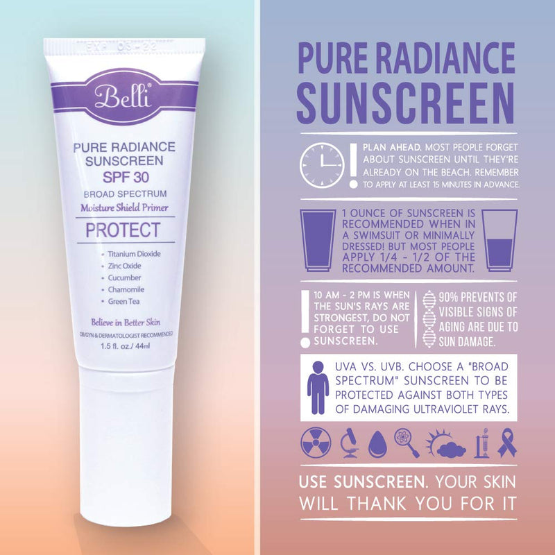 Belli Pure Radiance Tinted Facial Sunscreen- SPF 30-1.5 oz - BeesActive Australia