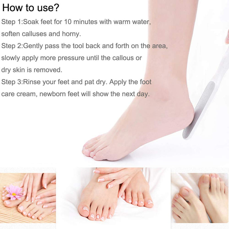 ONESWI Foot File, Premium Stainless Steel Foot Rasp File Callus Remover Professional Foot Scrubber - Dual Sided Foot File, Pink - BeesActive Australia