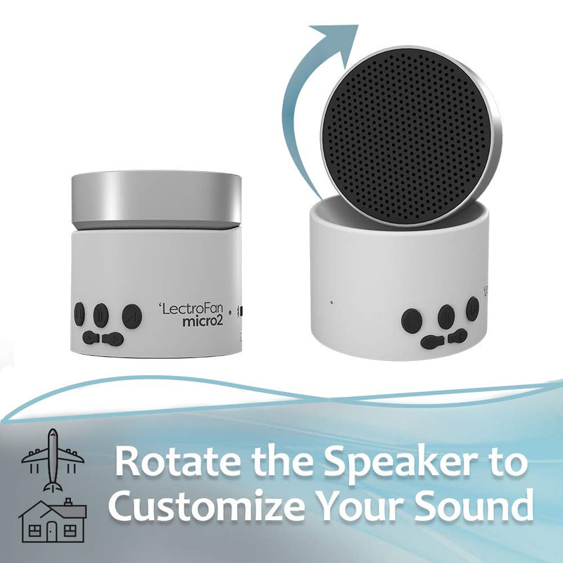 Lectrofan Micro Wireless - White Noise/Fan Sound Machine & Bluetooth Speaker (Micro2, White) Micro2 - BeesActive Australia