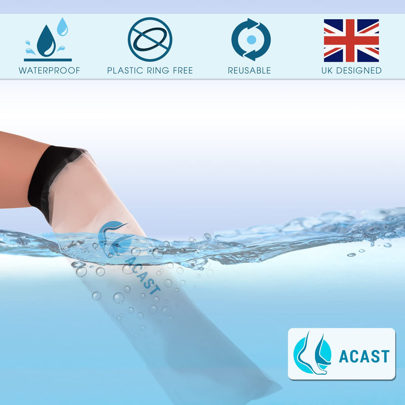ACAST Waterproof Leg Cast Cover For Shower - Easy To Use, Reusable Leg Protector For Knee, Ankle, Foot - Free E-book Included - BeesActive Australia