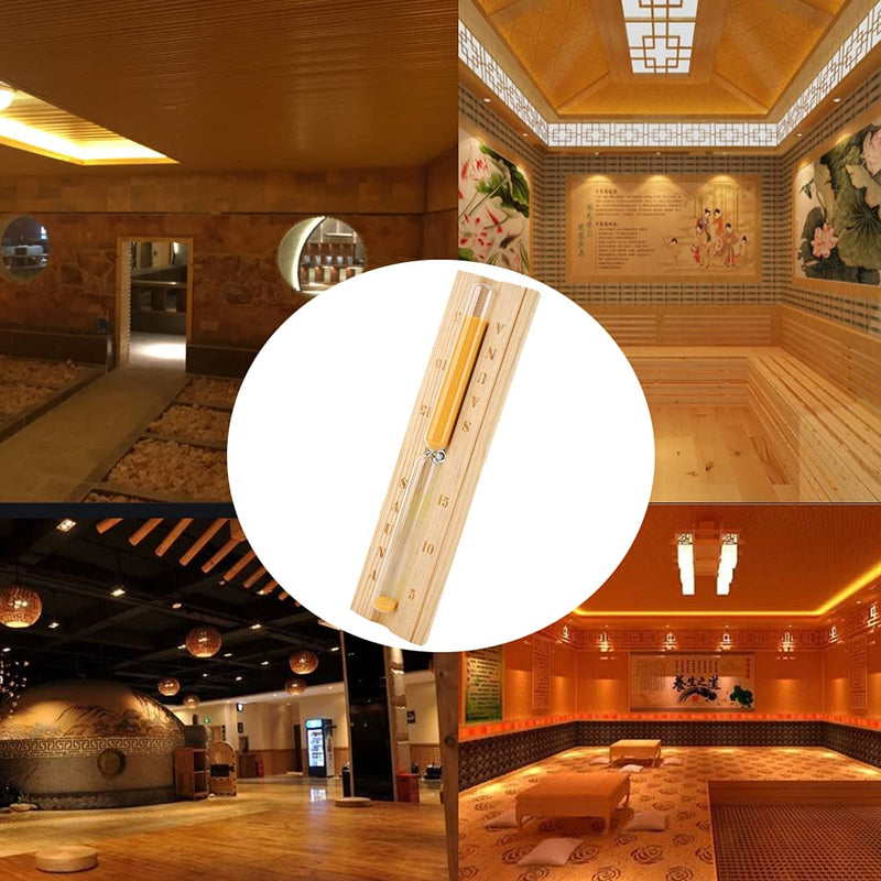 Sauna Hourglass Sand Timer - 15 Minutes Timing Hourglass, Sand Timer, for Sauna Room, Home Sauna Room, Office, Restaurant, etc, Easy to Install. - BeesActive Australia