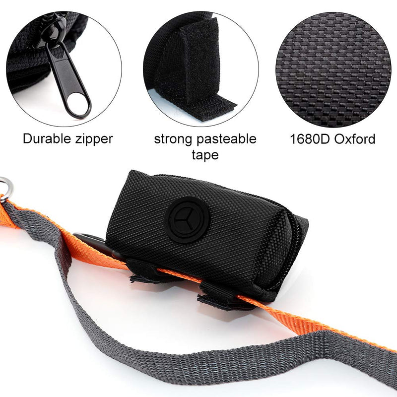 SLOSN 3 Pack Pet Waste Bag Dispenser Dog Poop Bag Holder with Zippered Portable Dog Poop Bag Holder with Hook for Leash,Great Accessory for Walking, Running with Dog RoseRed Green Black - BeesActive Australia