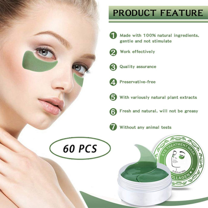 Collagen Eye Mask, POSTA 60 PCS Under Eye Treatment Gels Eye Patches, With Anti-Aging Hyaluronic Acid For Moisturizing & Reducing Dark Circles Puffiness Wrinkles Fine Lines - BeesActive Australia