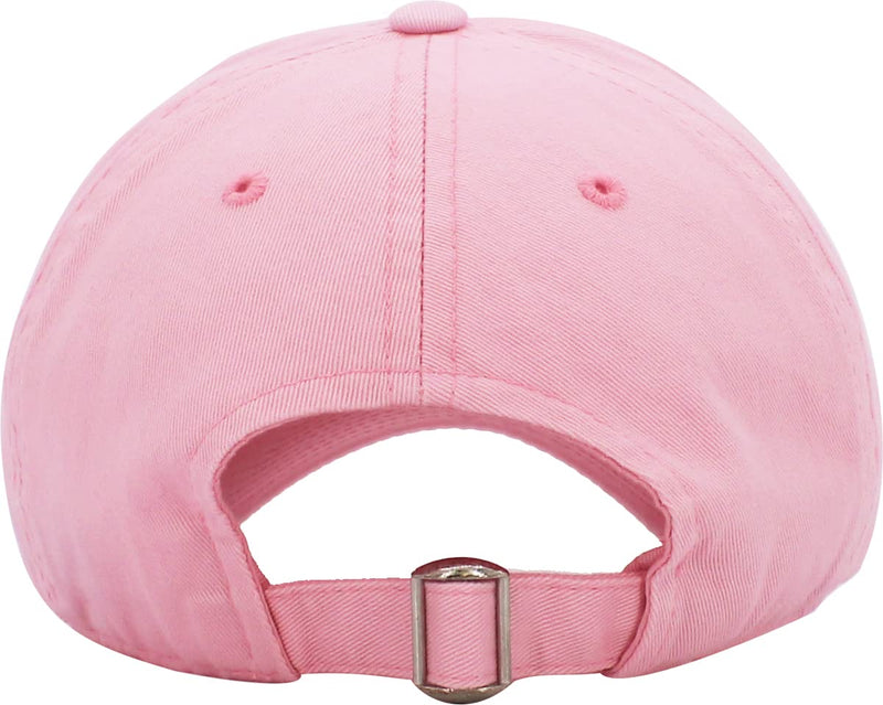 Daddy Dad Hat Baseball Cap Vintage Distressed Classic Polo Style Adjustable Cotton One Size Pink Daddy - BeesActive Australia