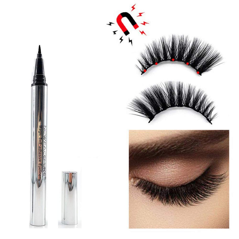 Newfacefure 2 PACK Magnetic Eyeliner and Makeup Remover Pen, Easy to Remove and Erase Magnetic Adhesive Magic Eye Liner Eyebrow Lipstick eyeliner + remove pen - BeesActive Australia