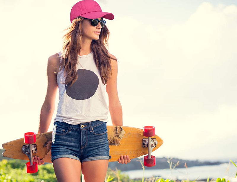 Cross Hat Womens Baseball Cap -Cross Ponytail Hat Baseball Cap One Size Red - BeesActive Australia