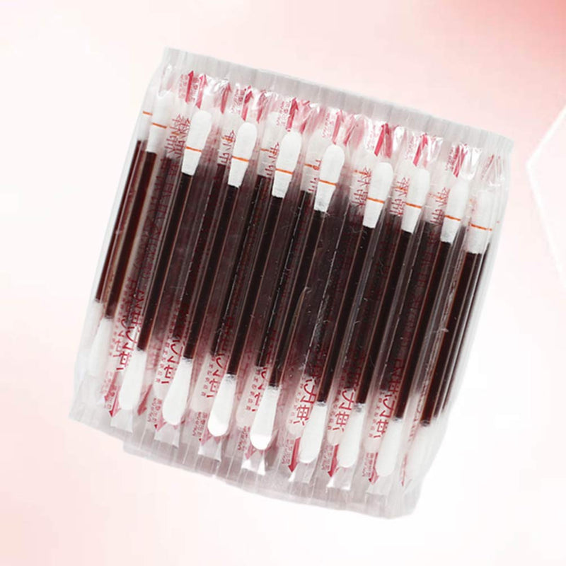 Exceart 100Pcs Disposable Medical Iodine Cotton Stick Iodine Disinfected Cotton Swab Climbing Aid First Aid Survival Supplies - BeesActive Australia