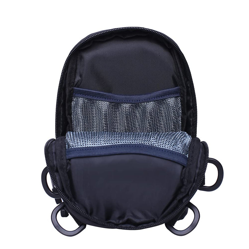 Kylebooker Small Fly Fishing Chest Pack Lightweight Tackle Storage Pouch Waist Bag Black - BeesActive Australia