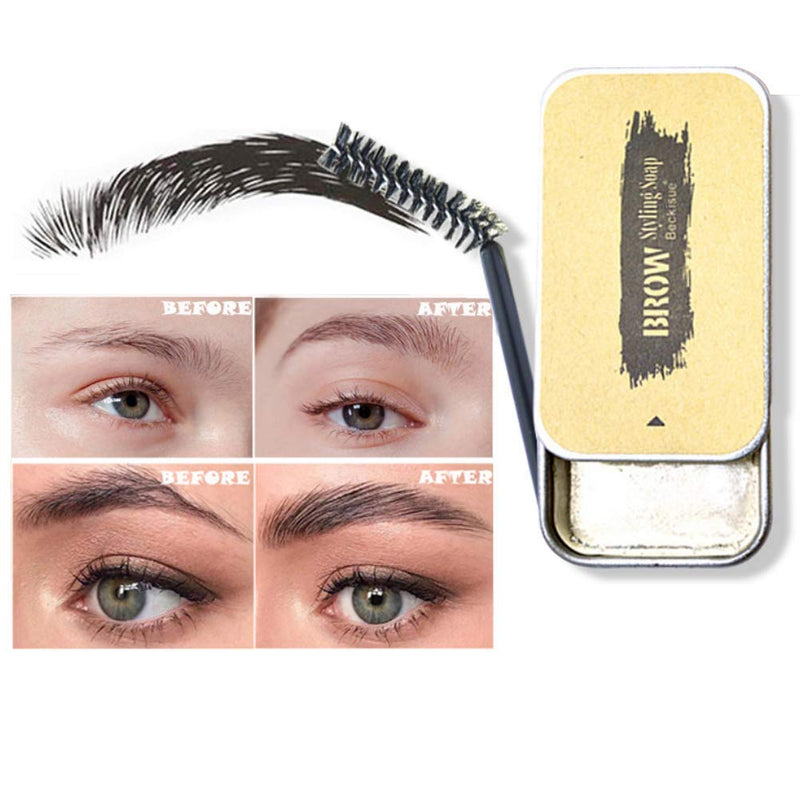 2PCS Eyebrow Soap Kit,Funfunman Brows Styling Soap,Long Lasting Waterproof Smudge Proof Eyebrow Styling Pomade for Natural Brows, 3D Feathery Brows Makeup Balm - BeesActive Australia